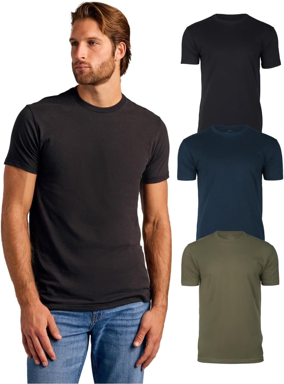 True Classic Mens T-Shirts – Short Sleeve Crew Neck T Shirts for Man, Cotton Blend Plain Novelty Men's T-Shirts