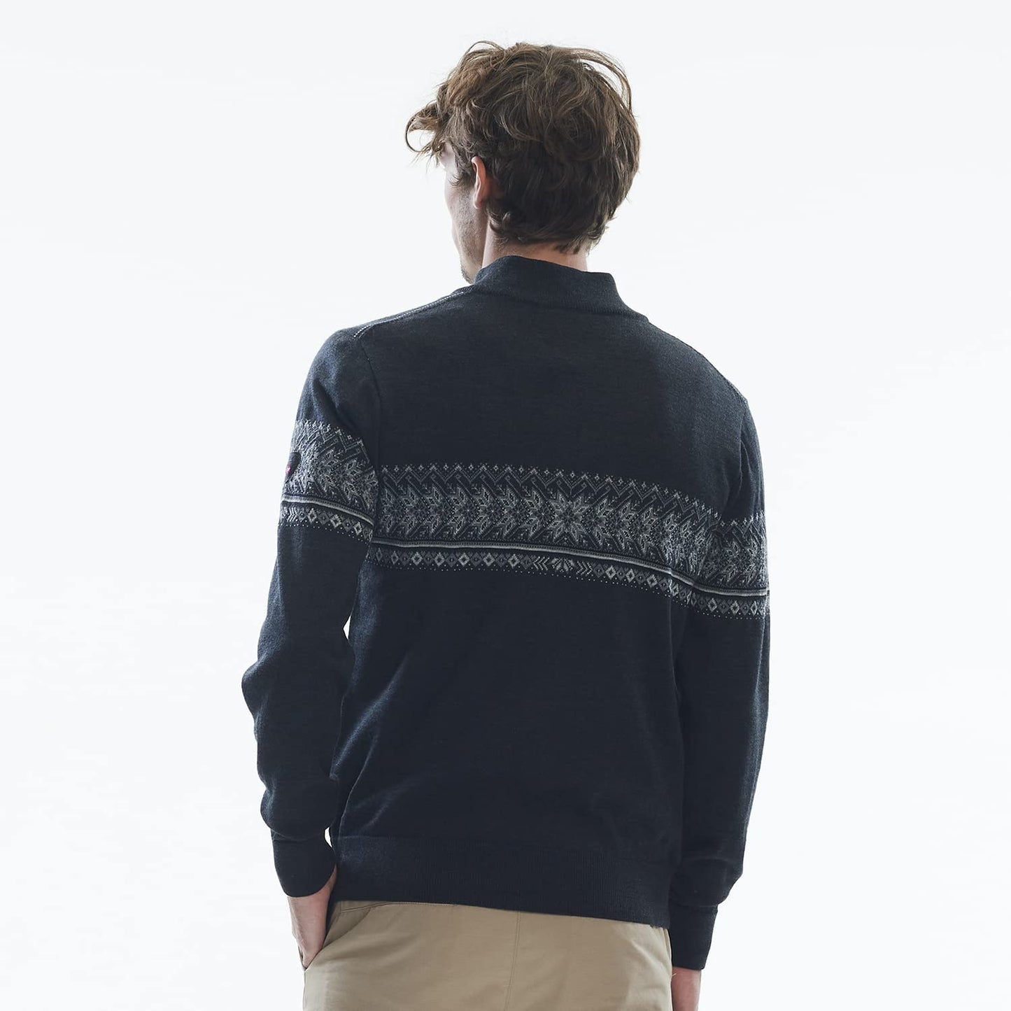Dale of Norway Hovden Men’s Sweater - 100% Merino Wool Knit Sweater - Men’s Pullover - Ski Sweater - Quarter Zip Pullover Men