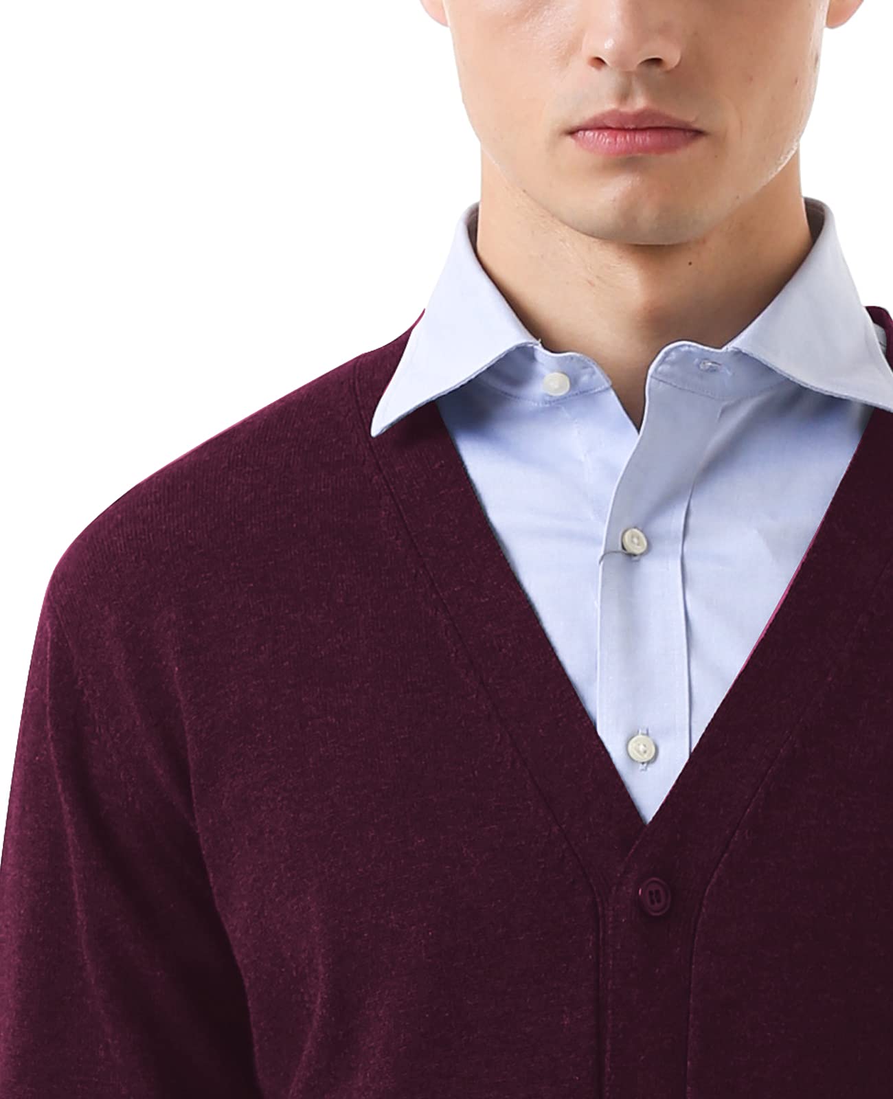 QUALFORT Men's 100% Cotton Cardigan Sweater Casual V-Neck Button Down Knitted Outerwear with Pockets Fall Fashion 2025
