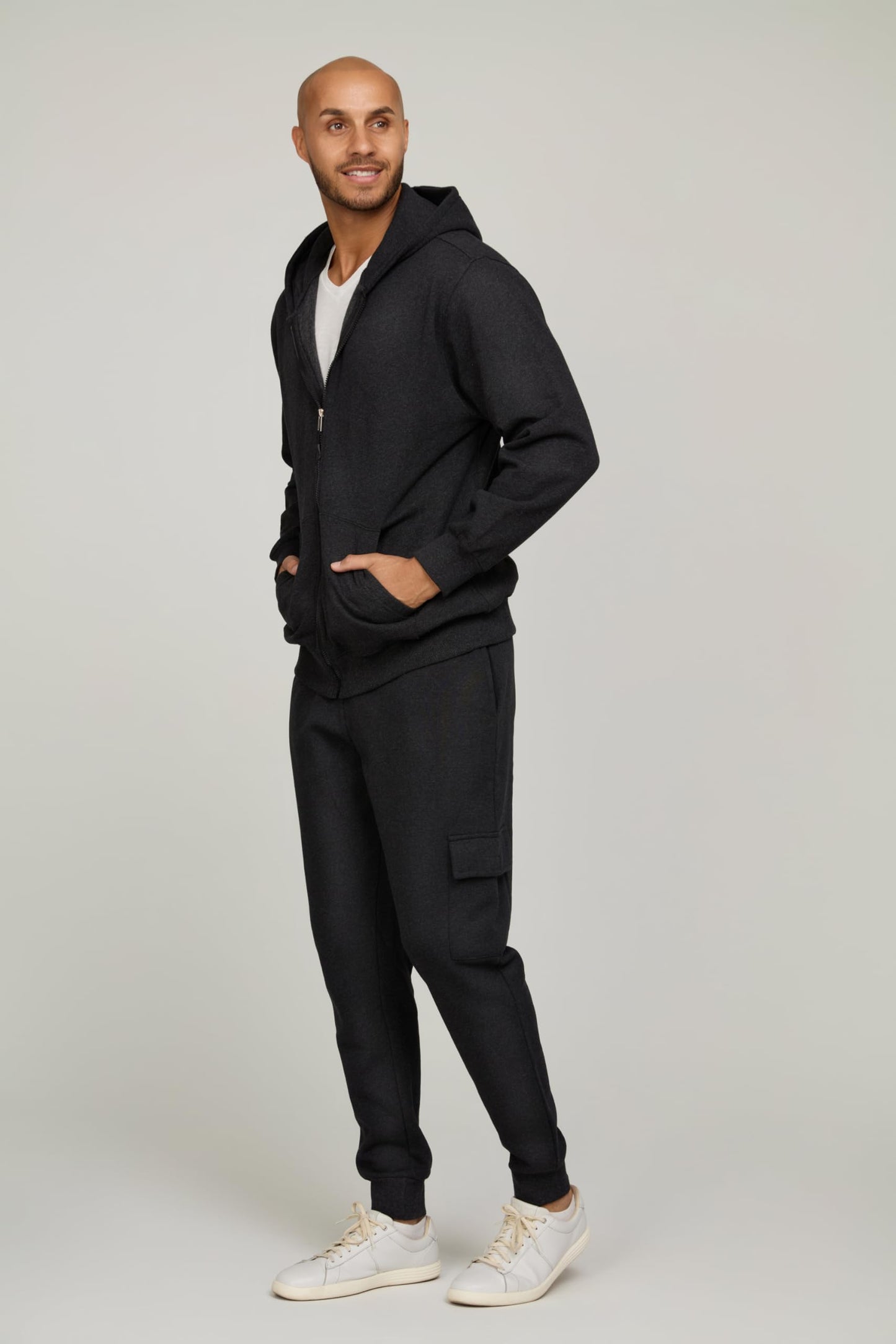 PURE CHAMP Mens 3 Pack Fleece Active Athletic Workout Jogger Sweatpants for Men with Zipper Pocket and Drawstring Size S-3XL