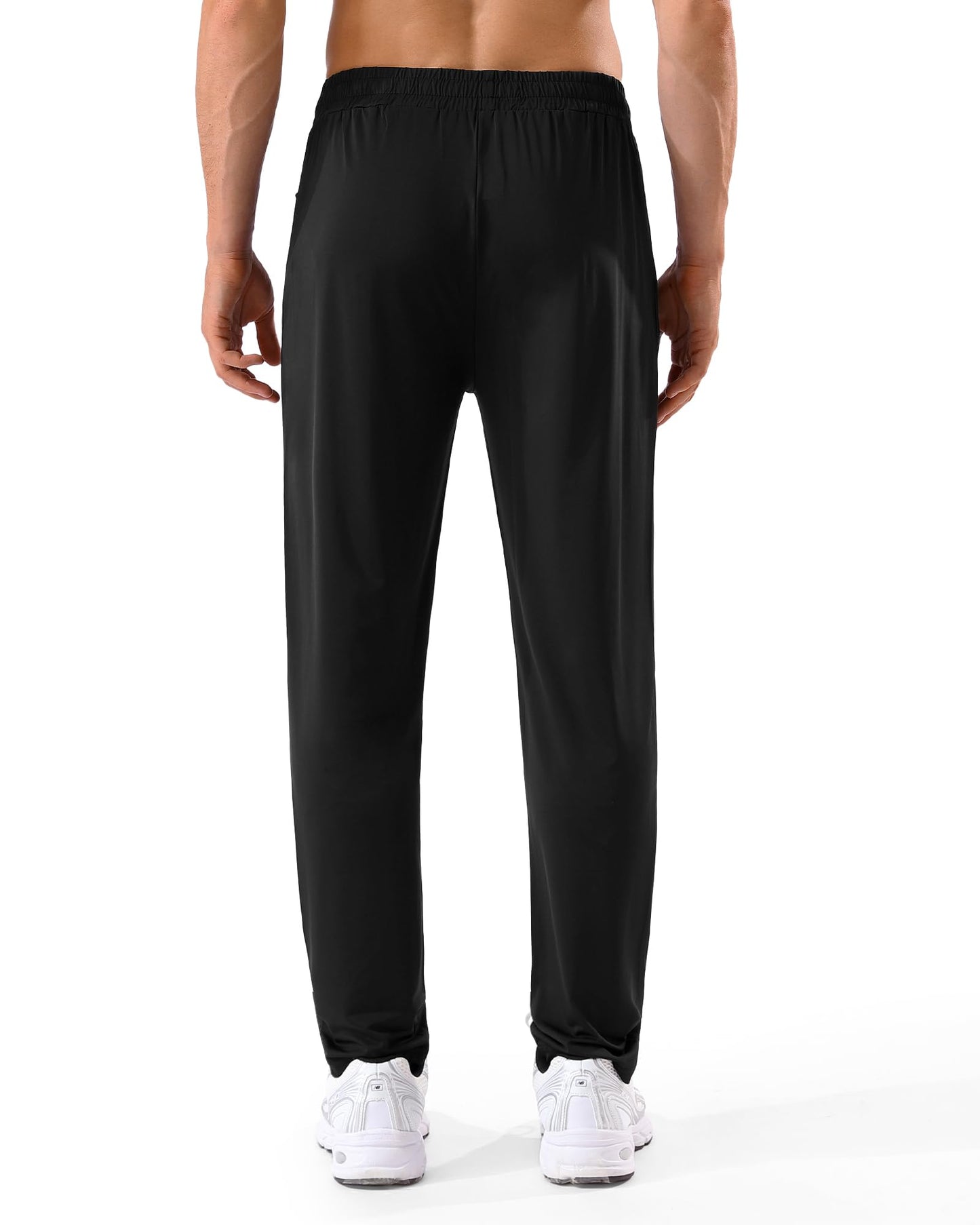 5 Pack Mens Sweatpants with Zipper Pockets Stretch Lightweight Athletic Track Pants for Men Joggers Running Workout Gym