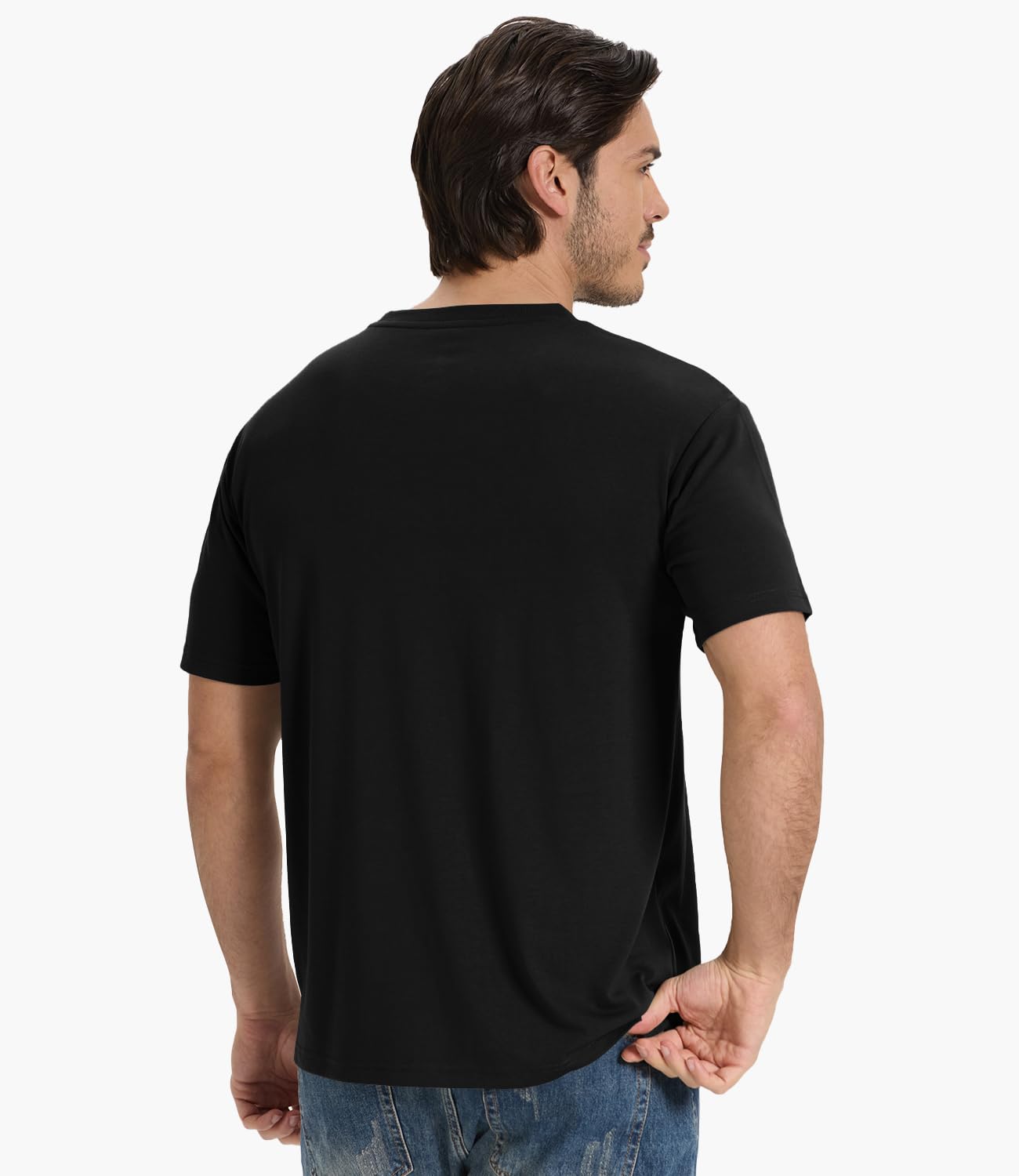 BAMBOO COOL Men's Pocket T-Shirts Heavy Weight Moisture-Wicking Tee Shirts Crewneck Short Sleeve T Shirts