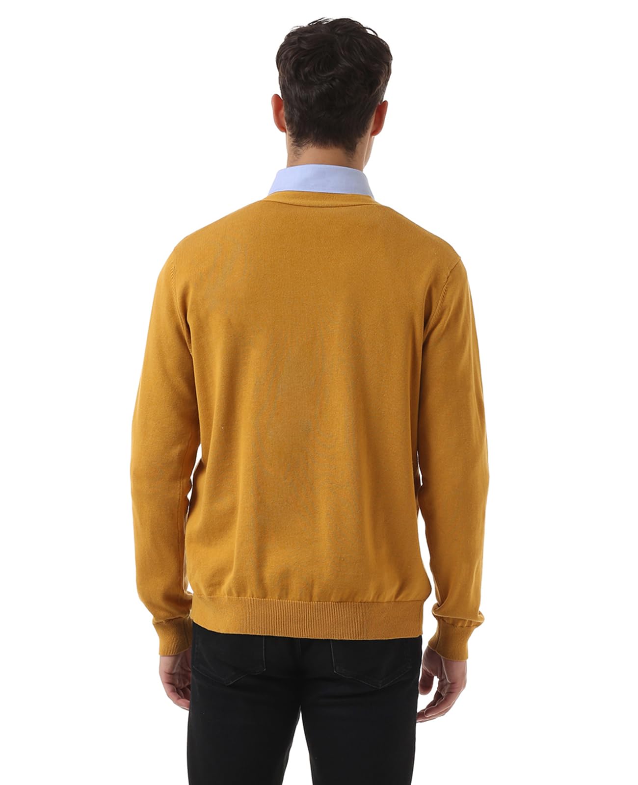 QUALFORT Men's 100% Cotton Cardigan Sweater Casual V-Neck Button Down Knitted Outerwear with Pockets Fall Fashion 2025