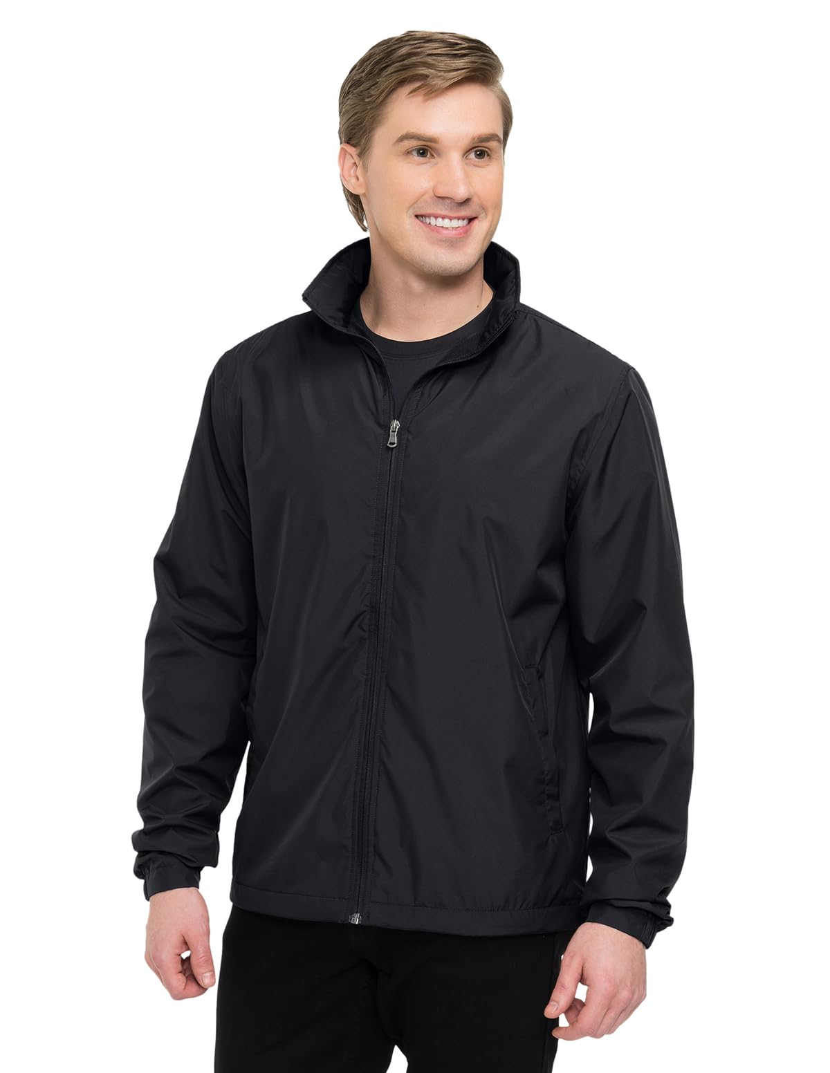 AFC Men’s Lightweight Windbreaker With Hood Water Resistant Lg to 6x Big & Tall