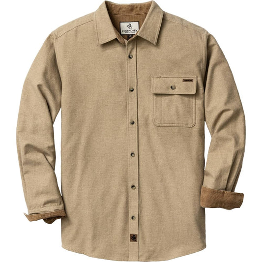 Legendary Whitetails mens Flannel Shirt Long Sleeve Button Down 100% Cotton