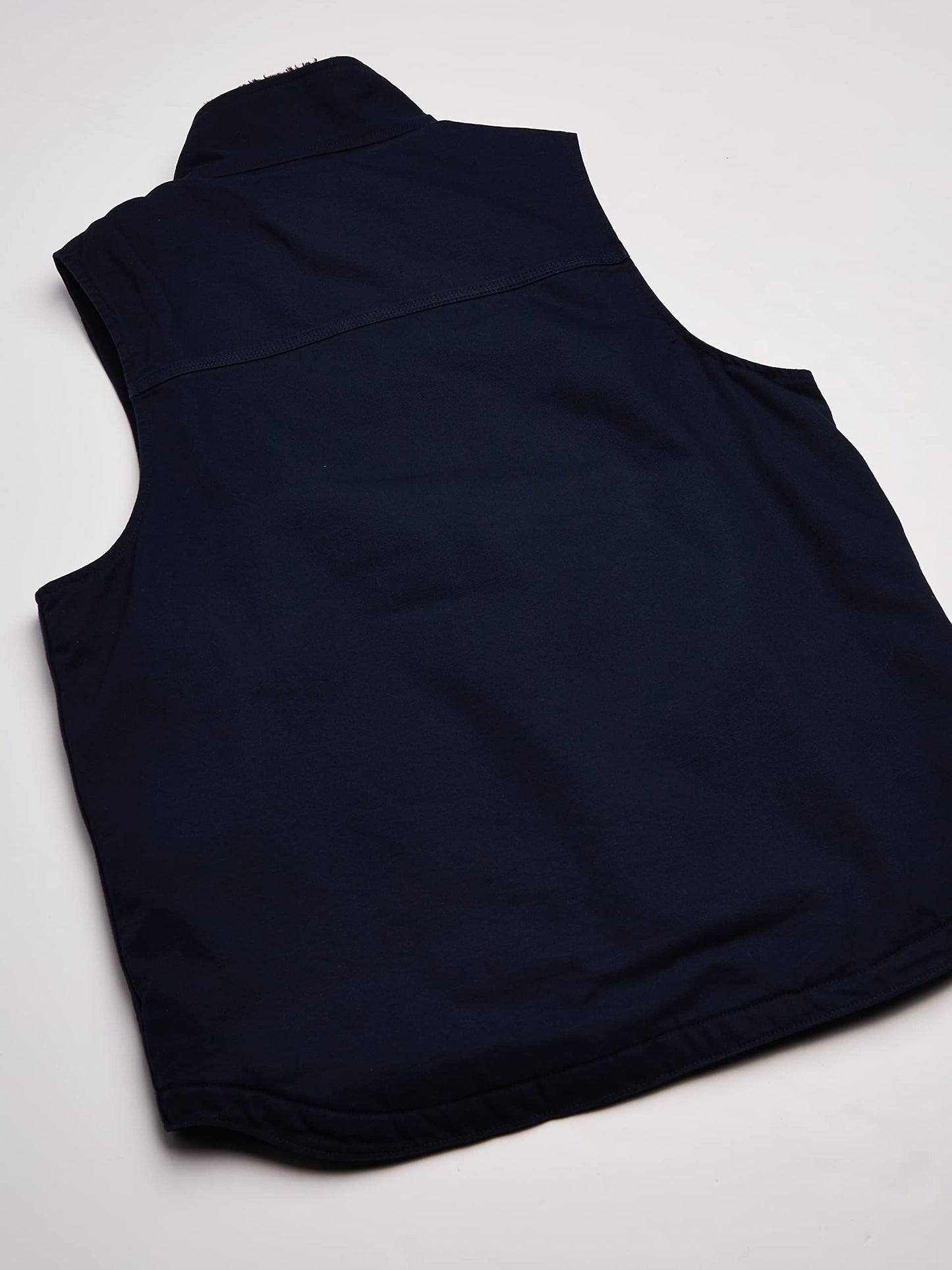 Carhartt Men's 104277 Washed Duck Mock Neck Vest - Sherpa Lined