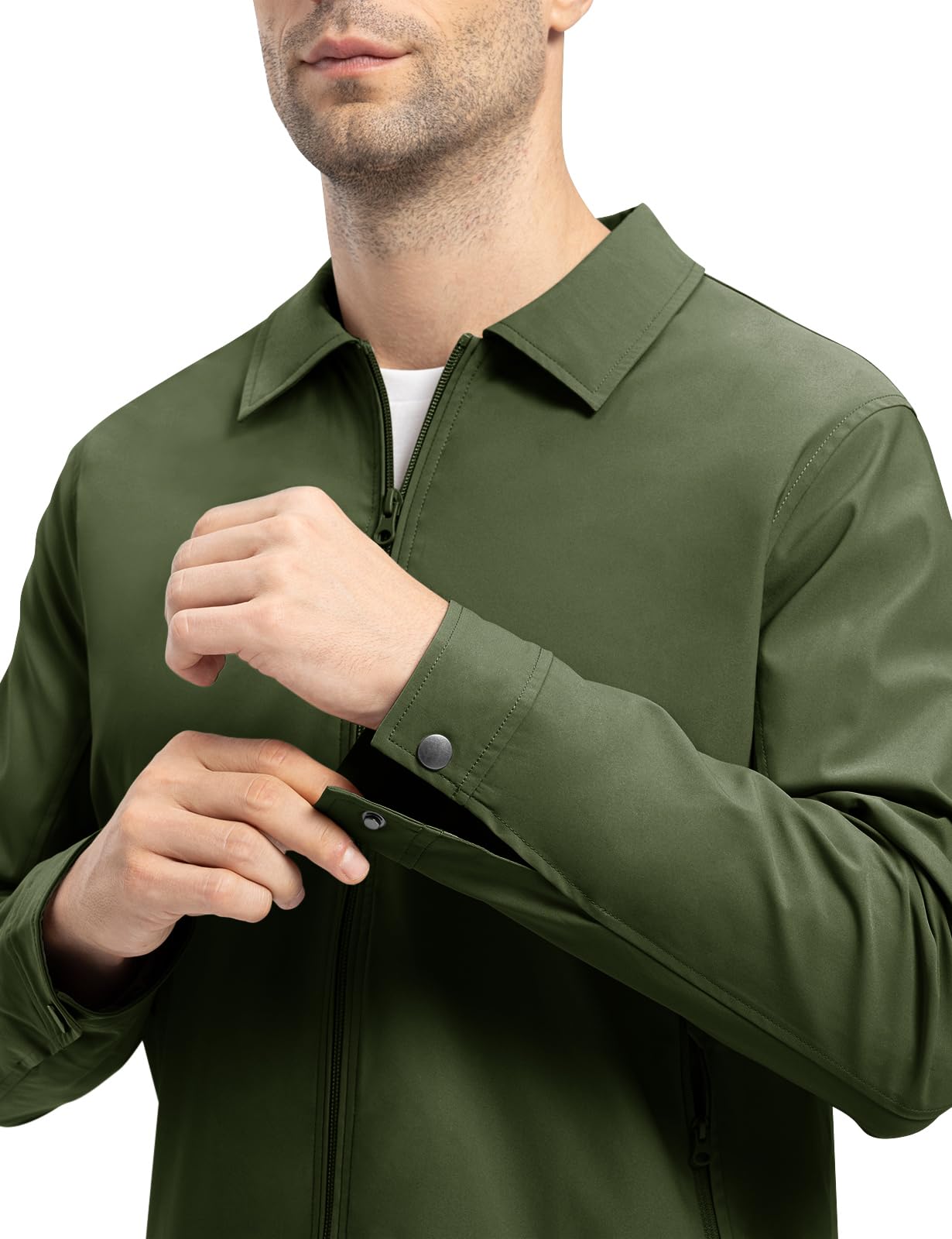 TBMPOY Men's Lightweight Jackets Casual Windbreaker Stylish Light Fall Spring Golf Work Dress Business