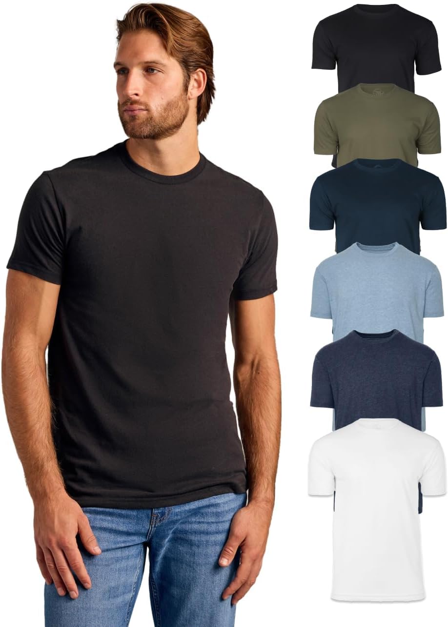 True Classic Mens T-Shirts – Short Sleeve Crew Neck T Shirts for Man, Cotton Blend Plain Novelty Men's T-Shirts