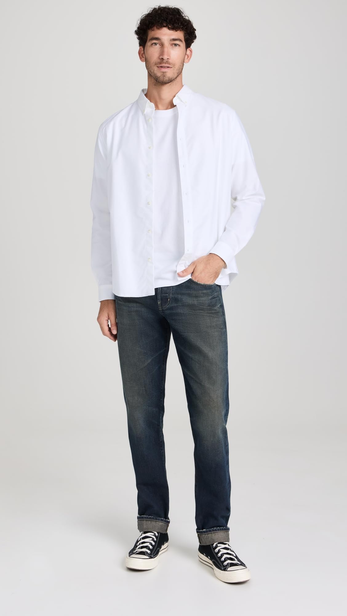 AG Adriano Goldschmied Men's Exclusive Kace Modern Straight Selvedge Jeans 34.25"