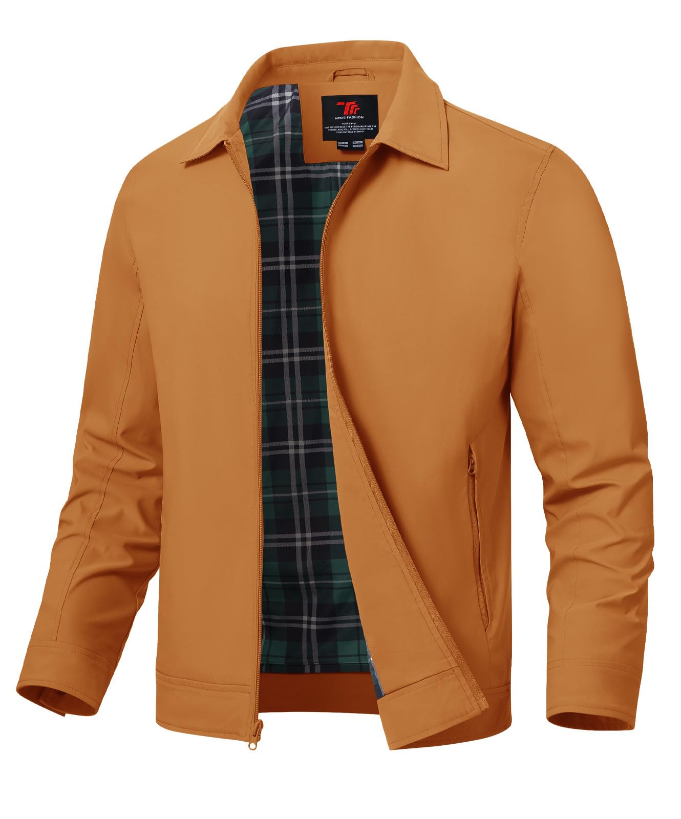 TBMPOY Men's Lightweight Jackets Casual Windbreaker Stylish Light Fall Spring Golf Work Dress Business