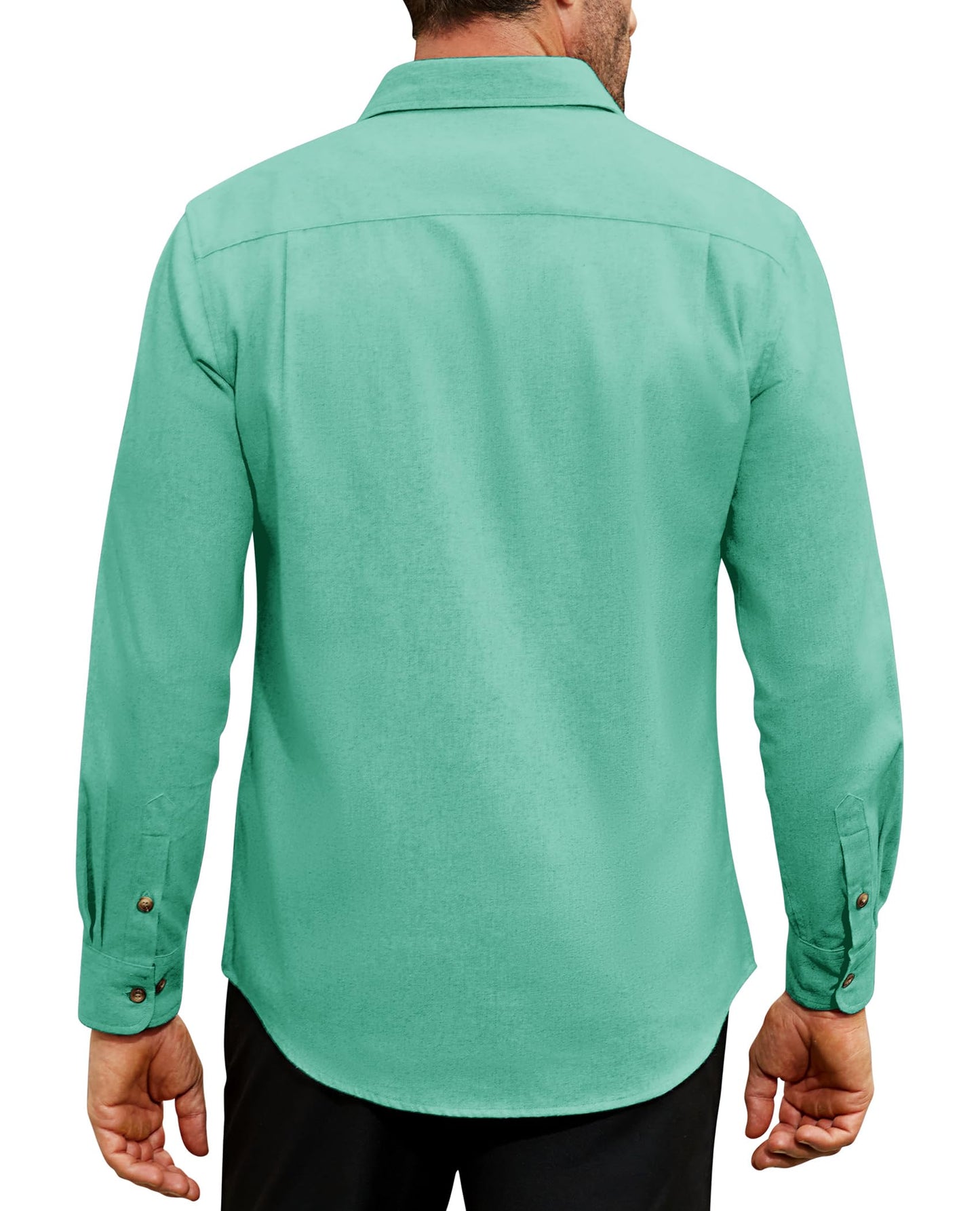 Flannel Shirt for Men Long Sleeve Mens Dress Shirts Cotton Casual Button Down Shirt Big Work Shacket Jackets