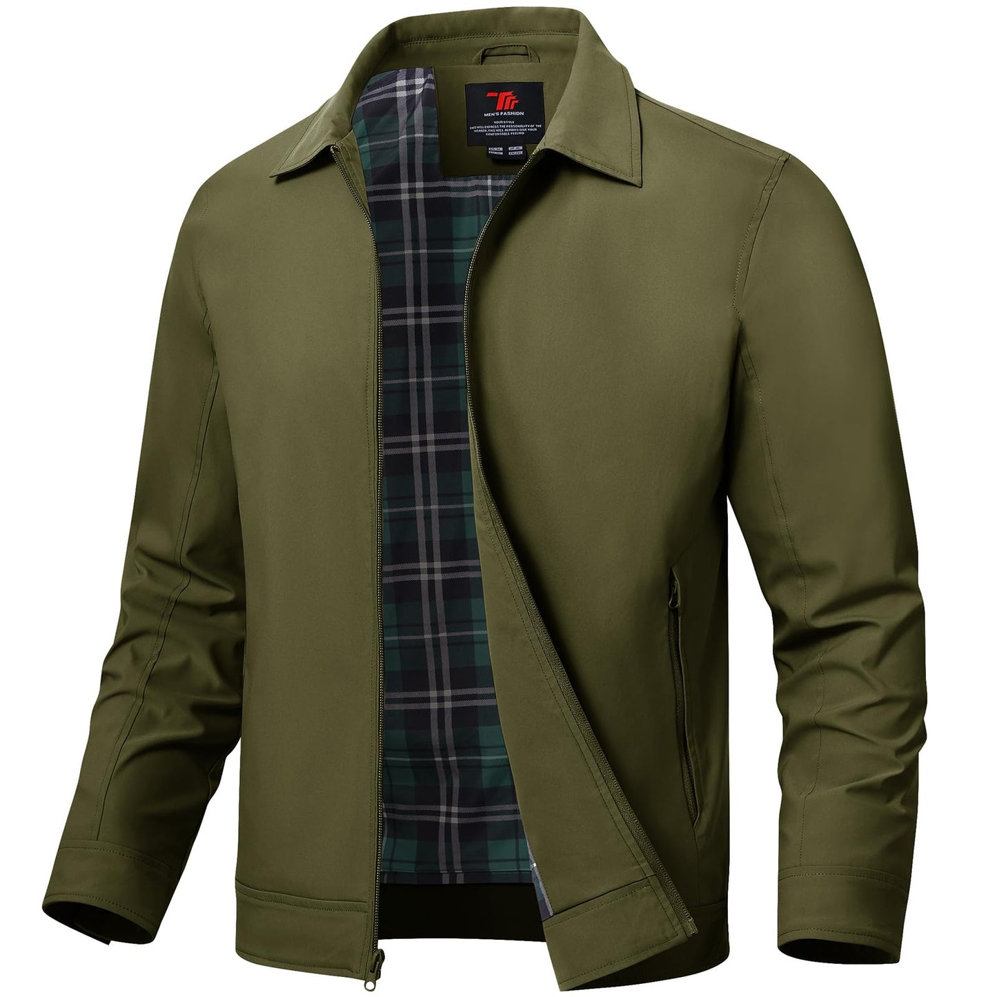 TBMPOY Men's Lightweight Jackets Casual Windbreaker Stylish Light Fall Spring Golf Work Dress Business