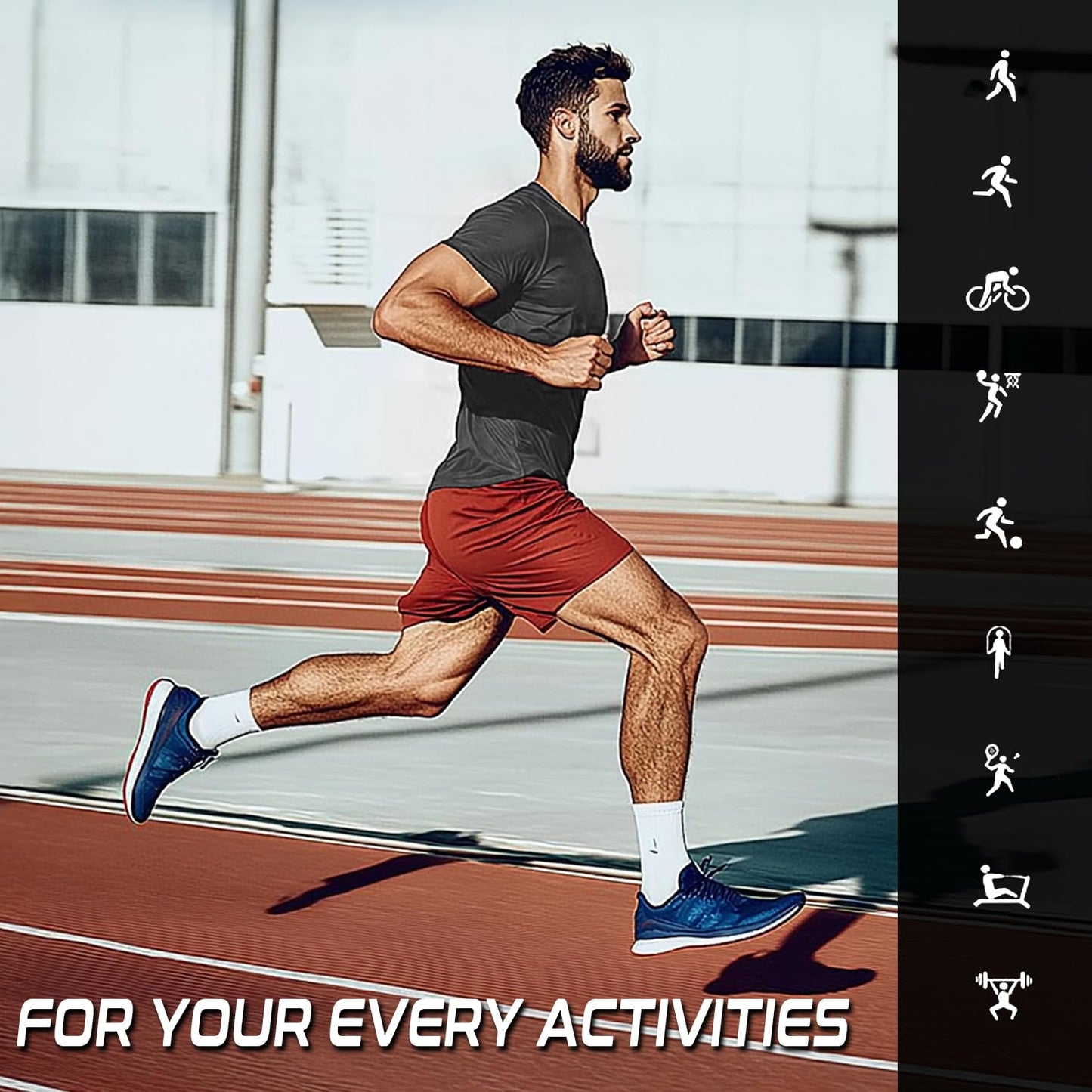 Men's Cooling Workout Shirts Bamboo Viscose Anti Odor Moisture Wicking Athletic Short Sleeve Lightweight Loose Gym Tee