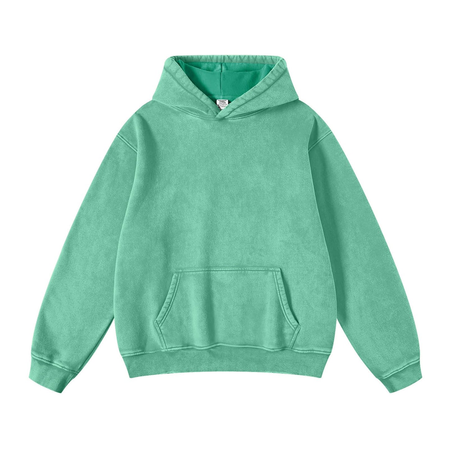 FAIABLE Mens Hoodies Oversized Unisex Acid Wash Hoodie Heavyweight Fleece Vintage Cotton Sweatshirt Men Women Streetwear