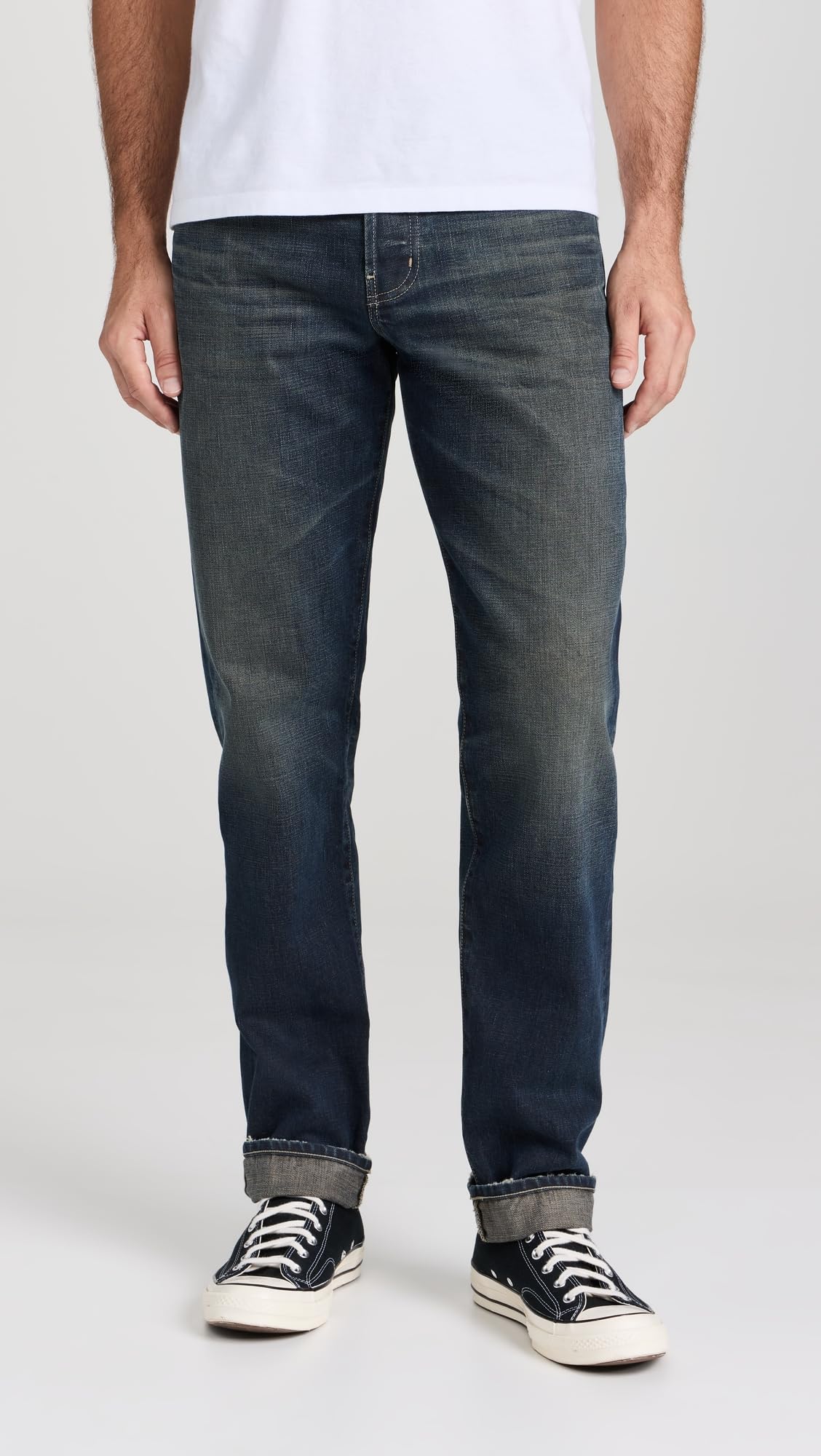 AG Adriano Goldschmied Men's Exclusive Kace Modern Straight Selvedge Jeans 34.25"