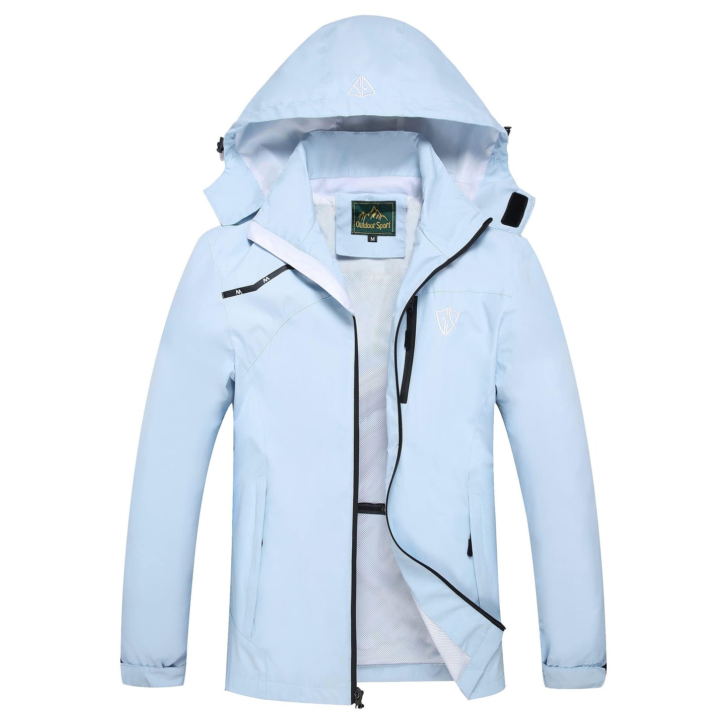 GIISAM Mens Windproof Jacket Waterproof Lightweight Mountain Sport Jacket for Men Hooded Windbreaker Raincoat