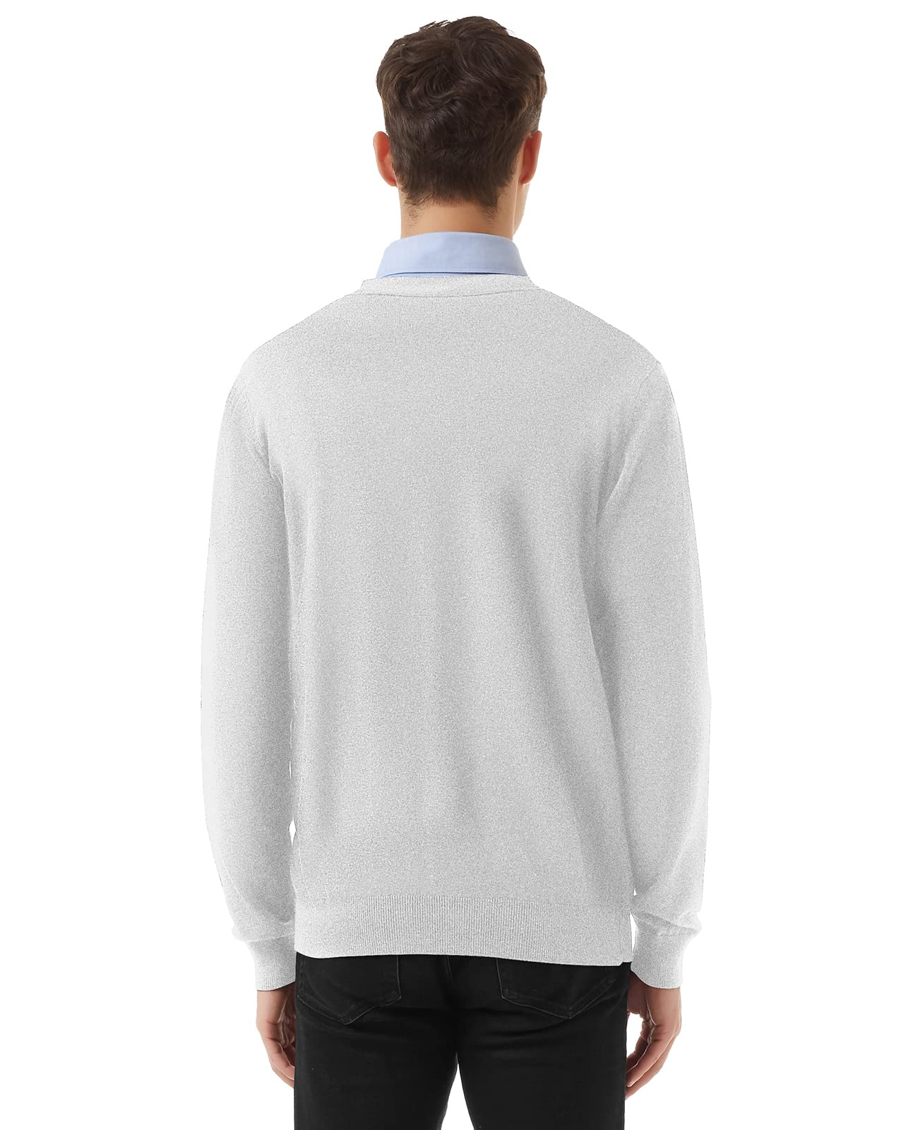 QUALFORT Men's 100% Cotton Cardigan Sweater Casual V-Neck Button Down Knitted Outerwear with Pockets Fall Fashion 2025