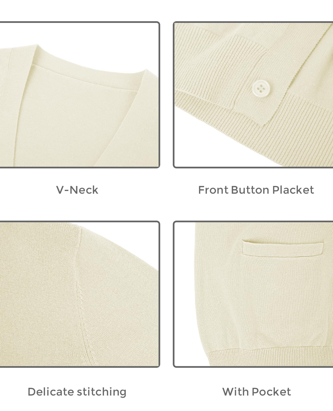QUALFORT Men's 100% Cotton Cardigan Sweater Casual V-Neck Button Down Knitted Outerwear with Pockets Fall Fashion 2025