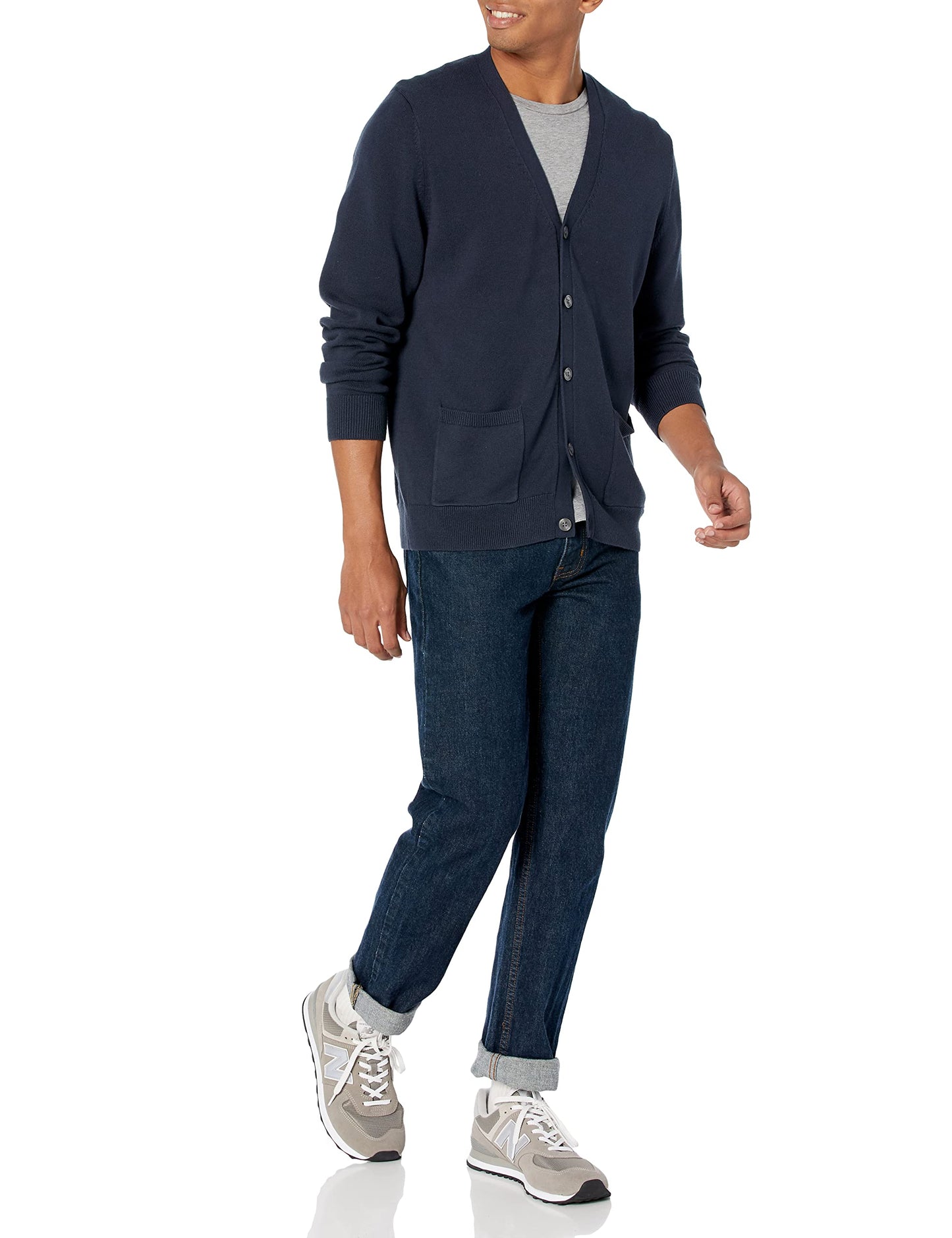 Amazon Essentials Men's Cotton Cardigan Sweater