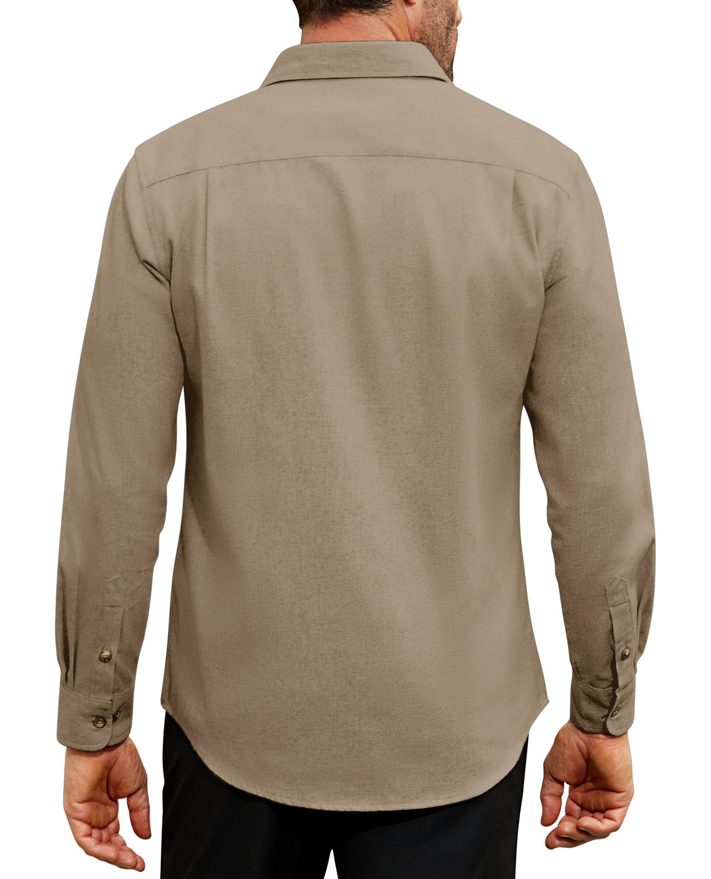 Flannel Shirt for Men Long Sleeve Mens Dress Shirts Cotton Casual Button Down Shirt Big Work Shacket Jackets