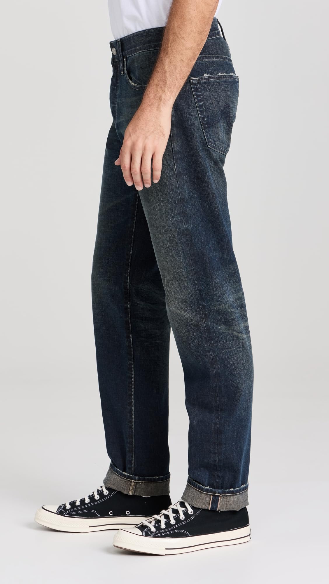 AG Adriano Goldschmied Men's Exclusive Kace Modern Straight Selvedge Jeans 34.25"