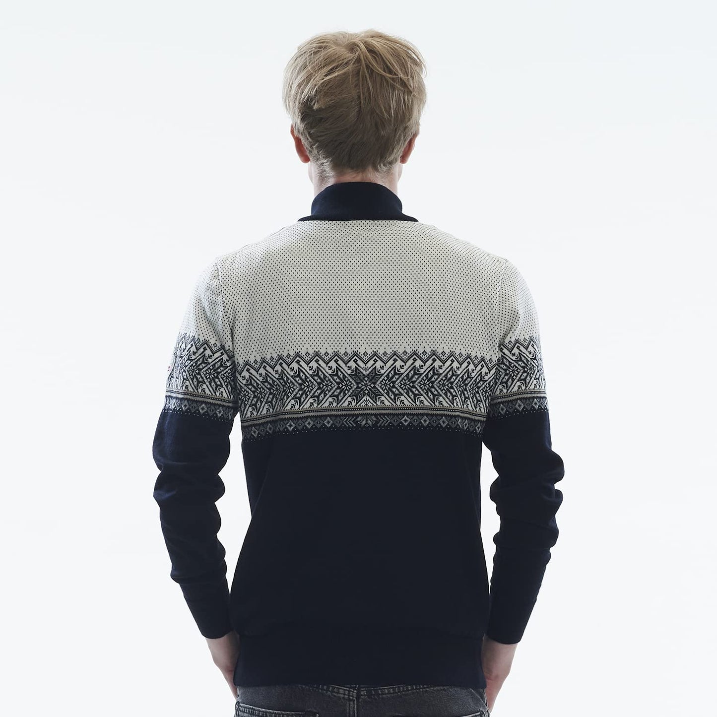 Dale of Norway Hovden Men’s Sweater - 100% Merino Wool Knit Sweater - Men’s Pullover - Ski Sweater - Quarter Zip Pullover Men