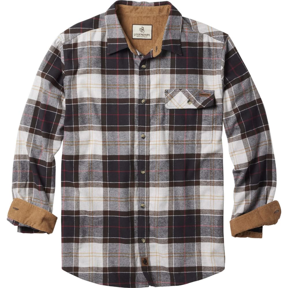 Legendary Whitetails mens Flannel Shirt Long Sleeve Button Down 100% Cotton