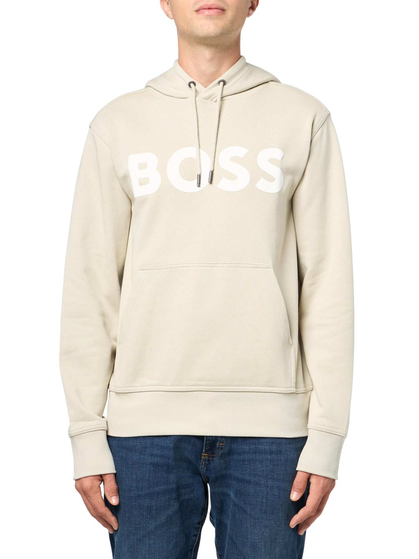 BOSS Men's Big Logo Cotton Hooded Sweatshirt