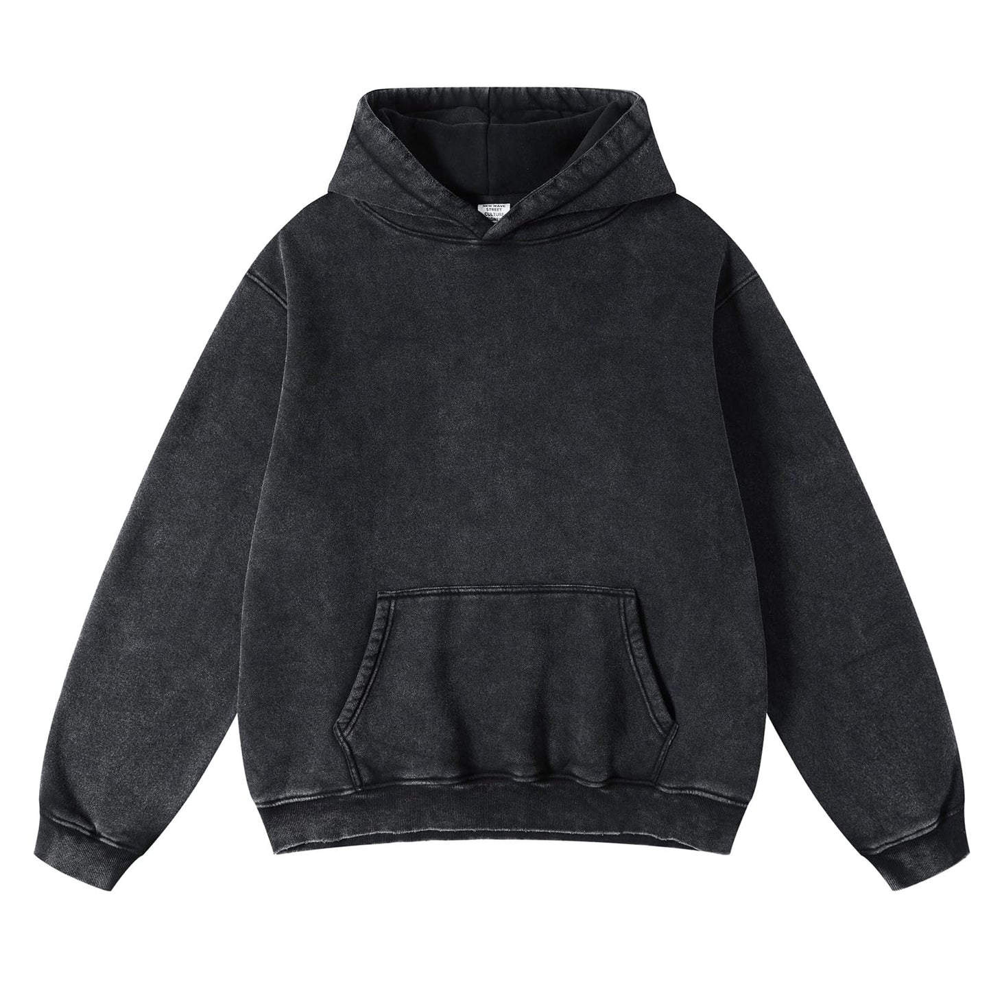 FAIABLE Mens Hoodies Oversized Unisex Acid Wash Hoodie Heavyweight Fleece Vintage Cotton Sweatshirt Men Women Streetwear