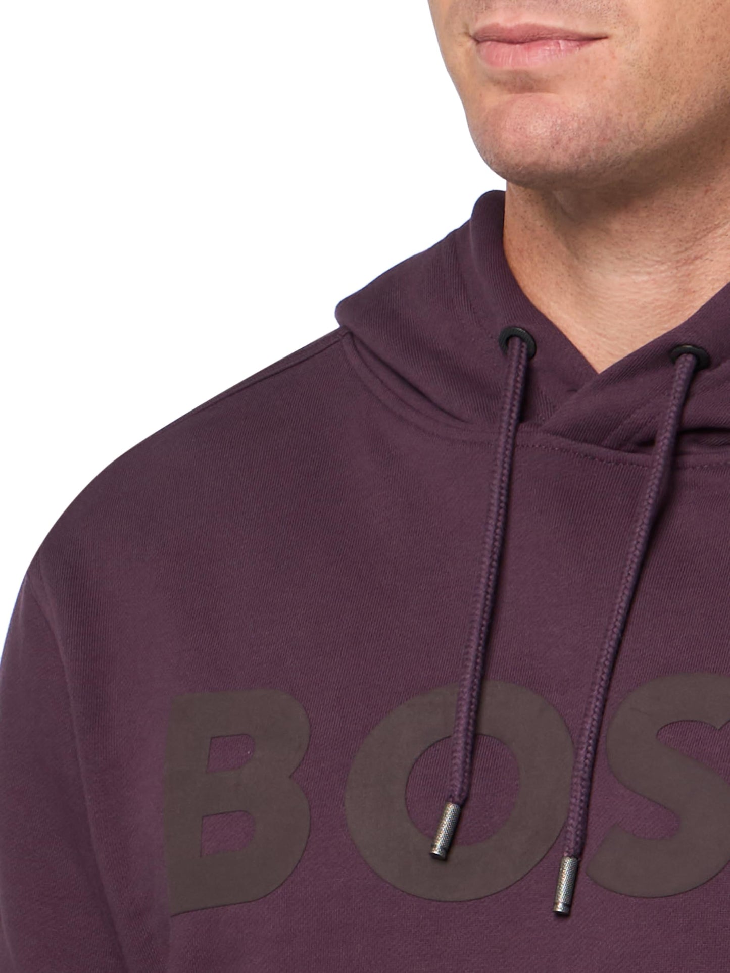 BOSS Men's Big Logo Cotton Hooded Sweatshirt