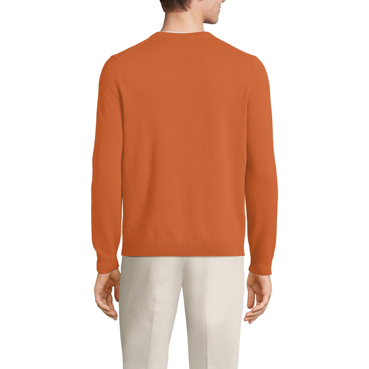 Lands' End Men's Fine Gauge Cashmere V-Neck Sweater