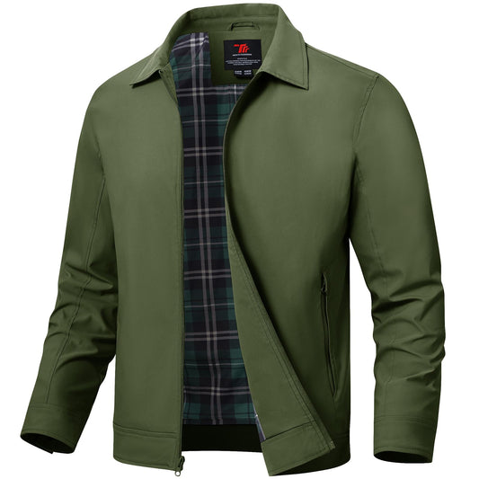 TBMPOY Men's Lightweight Jackets Casual Windbreaker Stylish Light Fall Spring Golf Work Dress Business