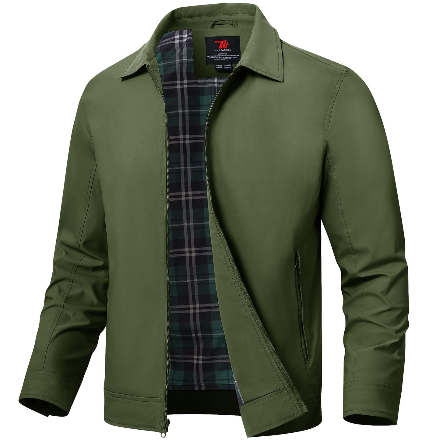 TBMPOY Men's Lightweight Jackets Casual Windbreaker Stylish Light Fall Spring Golf Work Dress Business