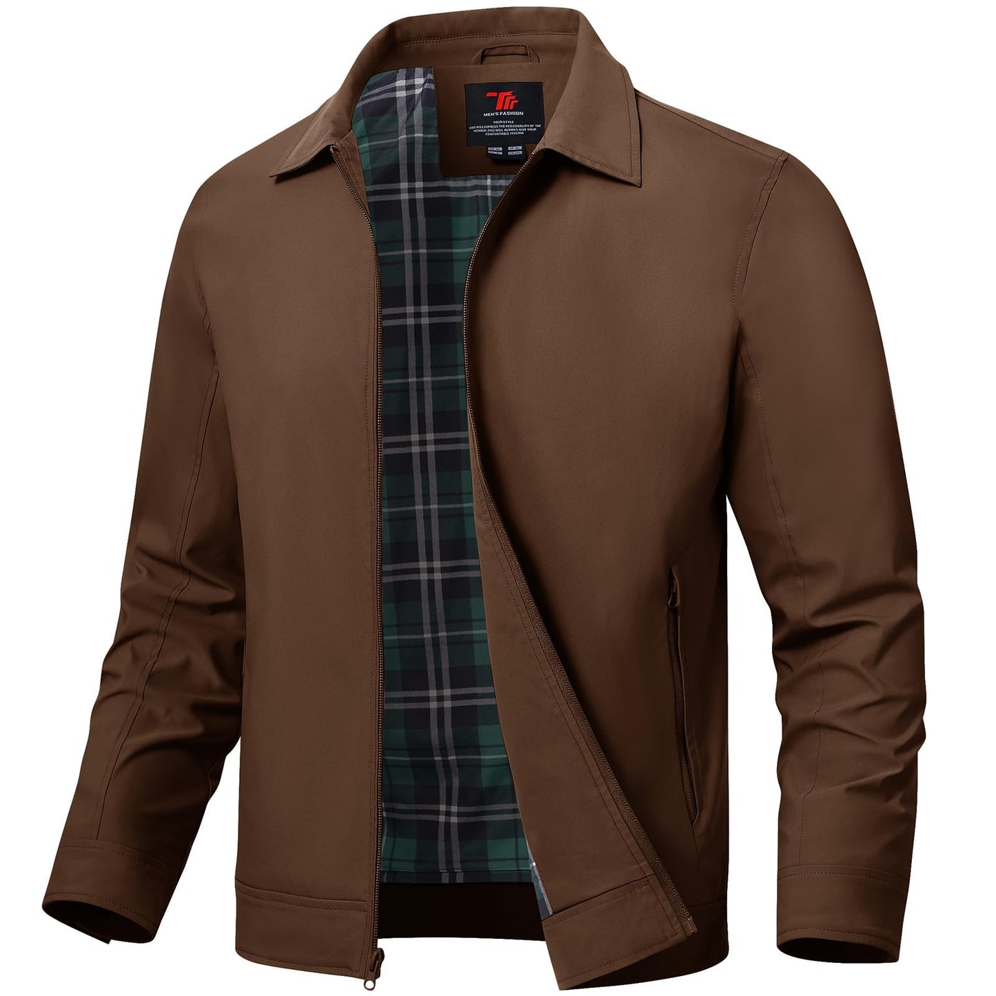 TBMPOY Men's Lightweight Jackets Casual Windbreaker Stylish Light Fall Spring Golf Work Dress Business