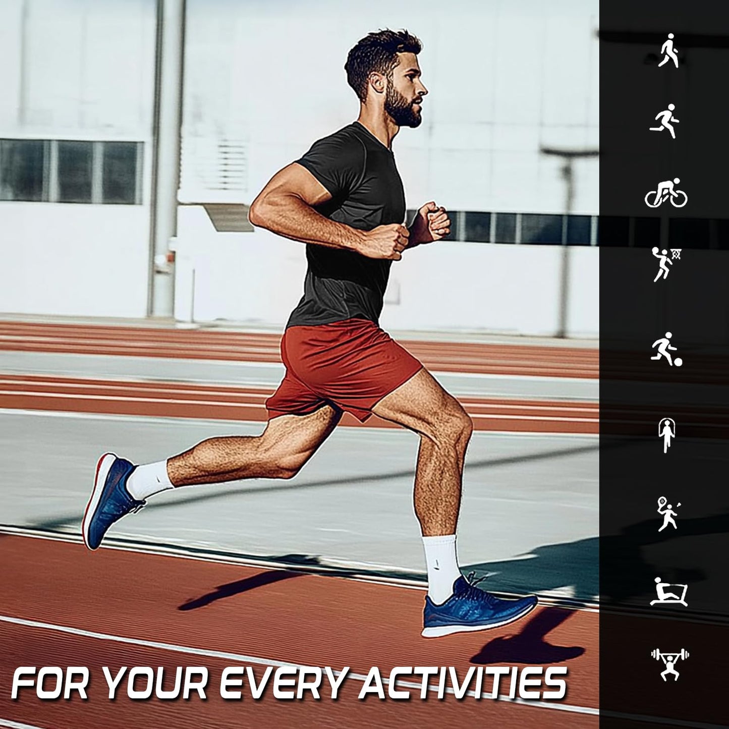 Men's Cooling Workout Shirts Bamboo Viscose Anti Odor Moisture Wicking Athletic Short Sleeve Lightweight Loose Gym Tee