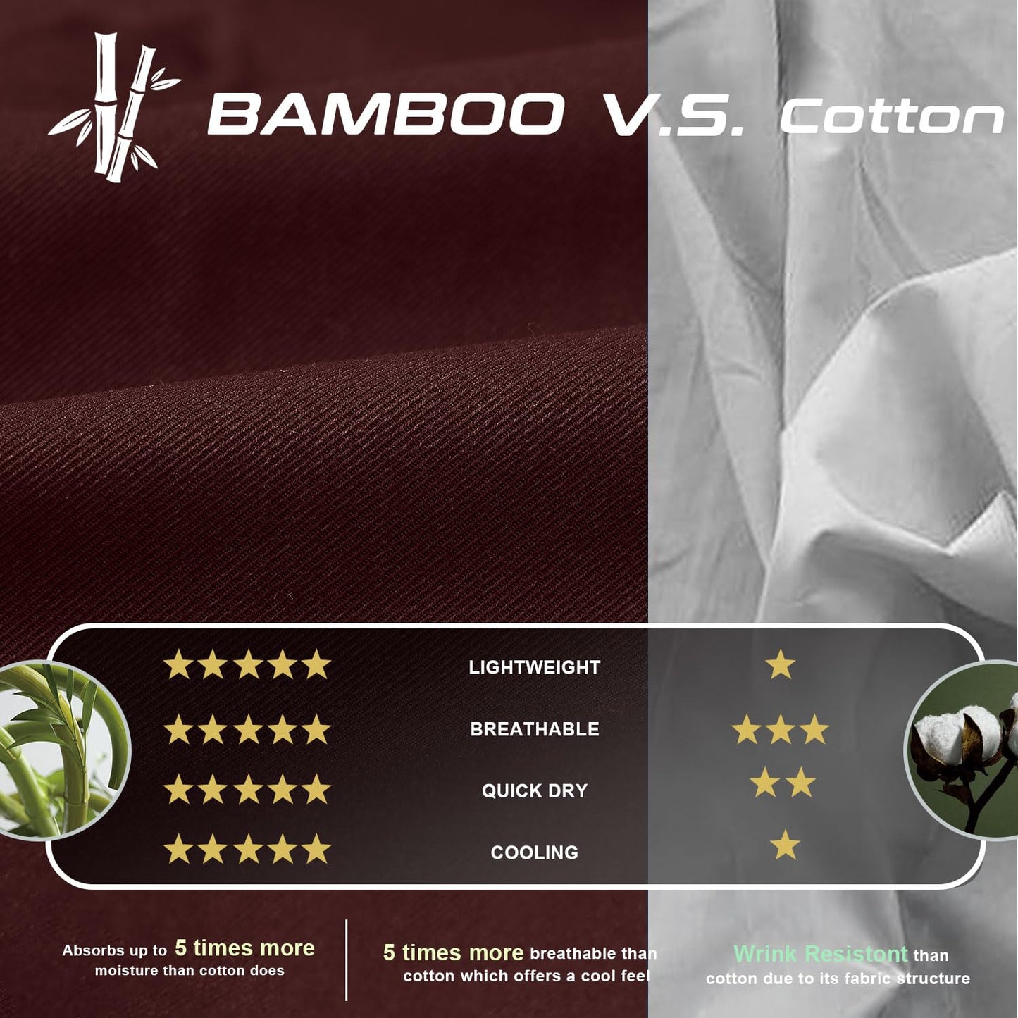 Men's Cooling Workout Shirts Bamboo Viscose Anti Odor Moisture Wicking Athletic Short Sleeve Lightweight Loose Gym Tee