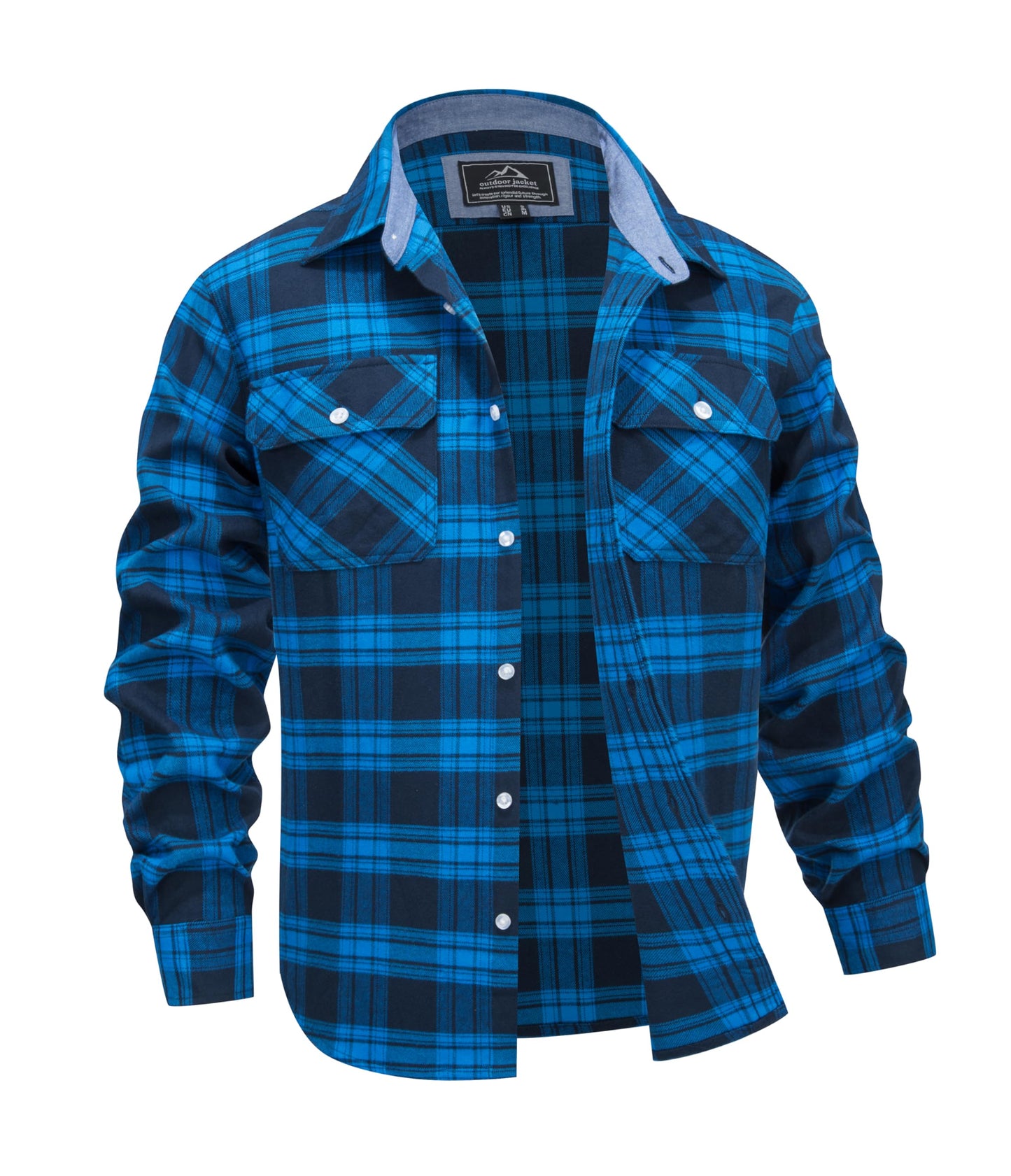 MAGNIVIT Men's Flannel Shirts Cotton Long Sleeve Plaid Casual Button Down Soft Comfortable Shirt for Men
