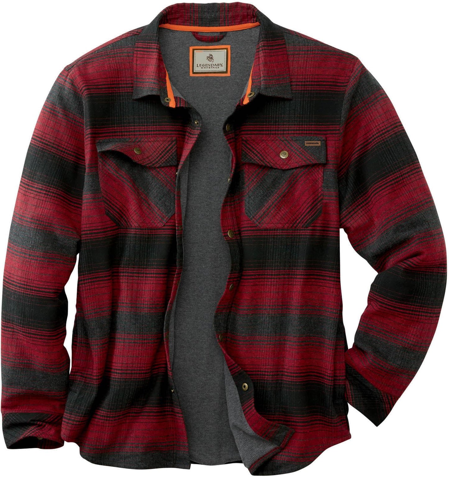 Legendary Whitetails Men's Thermal Lined Shirt Jacket Plaid Flannel Polyfill Insulated