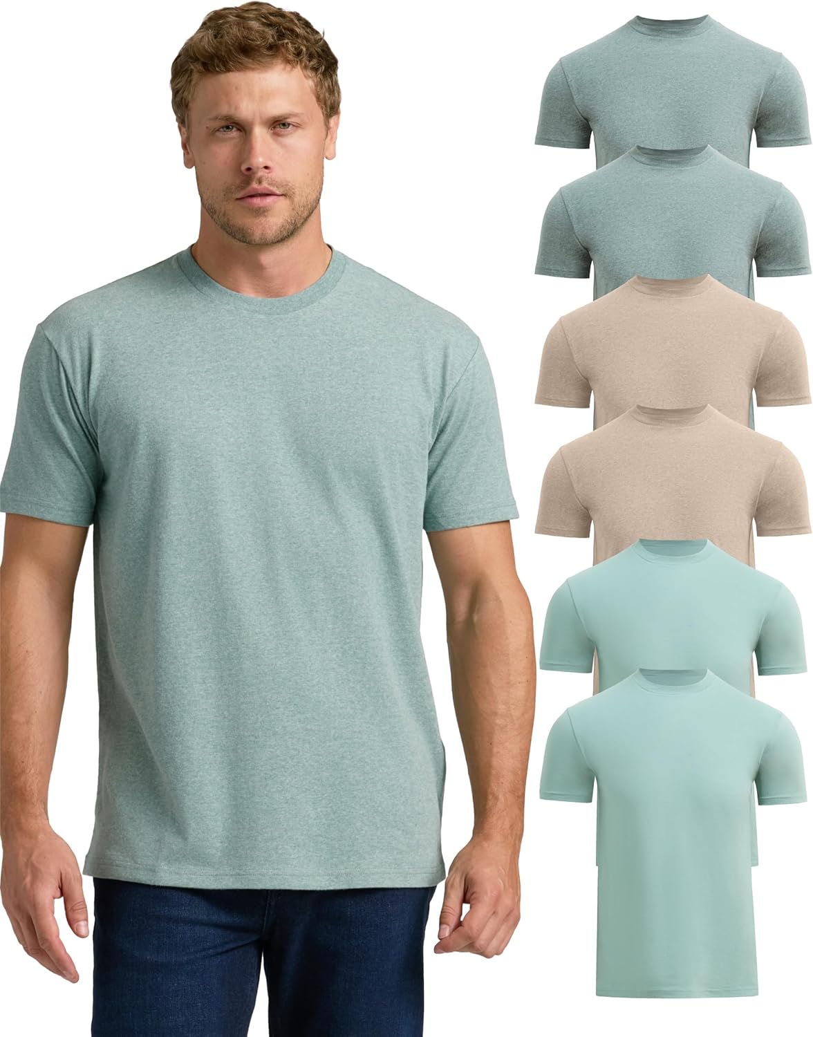 True Classic Mens T-Shirts – Short Sleeve Crew Neck T Shirts for Man, Cotton Blend Plain Novelty Men's T-Shirts