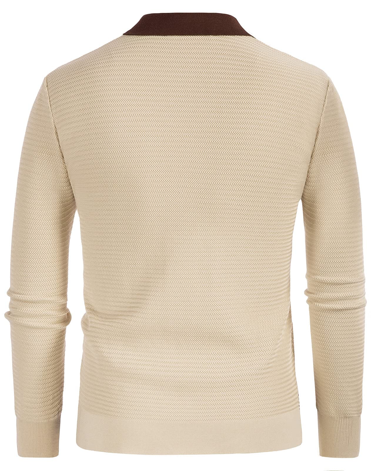 PJ PAUL JONES Men‘s Button Down Polo Shirts Striped Knitted Cardigan Sweaters