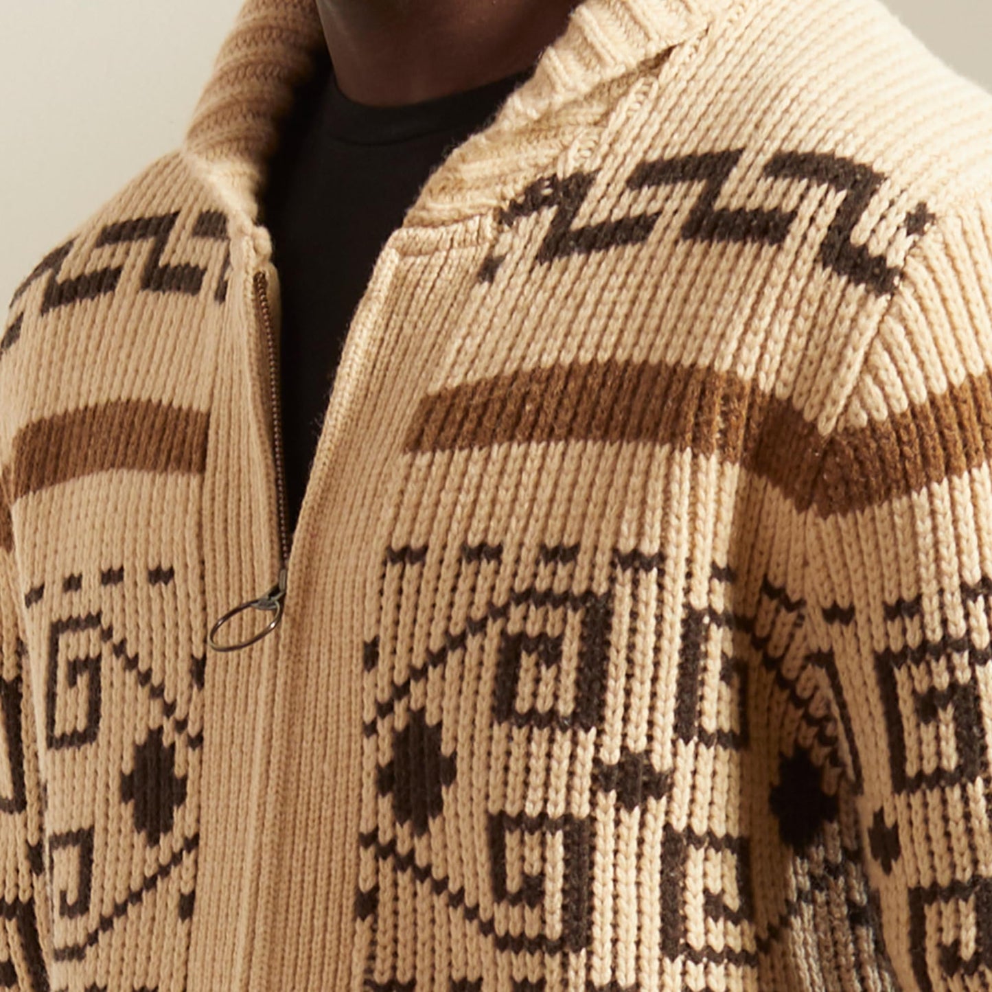 Pendleton The Original Westerley, Cardigan Sweater with Zipper and Metal Ring Loop, 100% Virgin Wool, Sweaters for Men