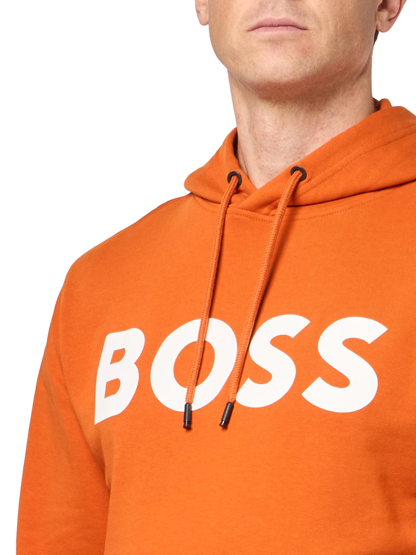 BOSS Men's Big Logo Cotton Hooded Sweatshirt
