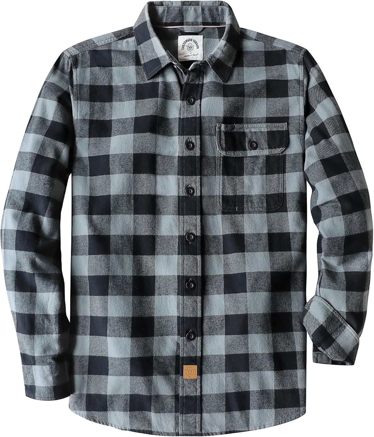 Dubinik®Mens Flannel Shirts Long Sleeve Flannel Shirt for Men Warm Casual Soft Cotton Button Down Plaid Mens Flannel Shirt