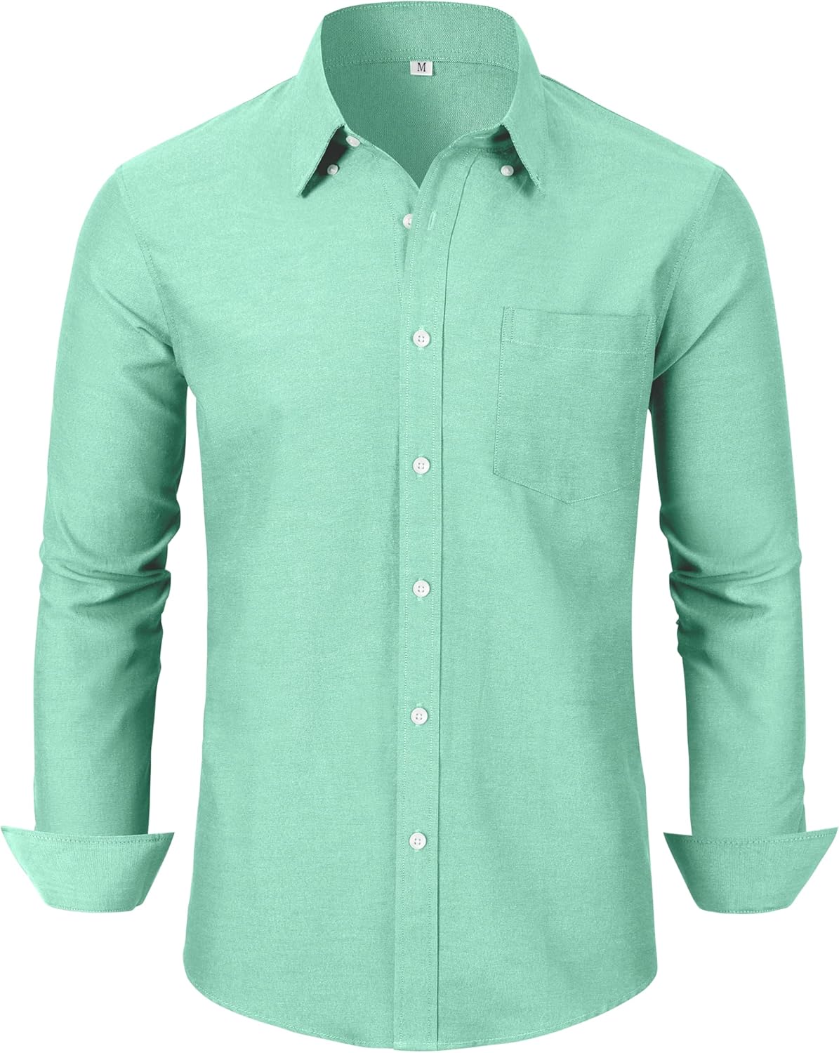 Grade 3.5 Wrinkle-Resistant Men's Lightweight Oxford Dress Shirts Long Sleeve Business Casual Pocket Shirt