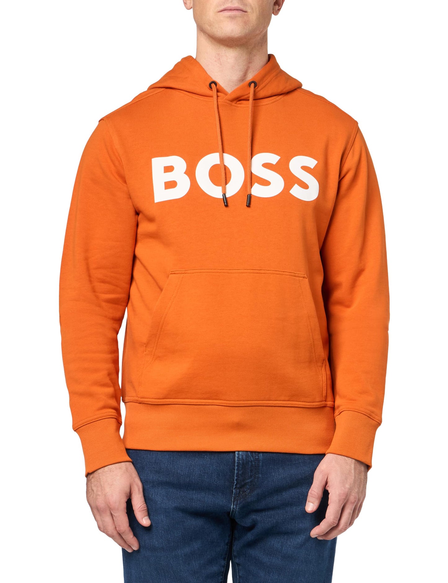 BOSS Men's Big Logo Cotton Hooded Sweatshirt