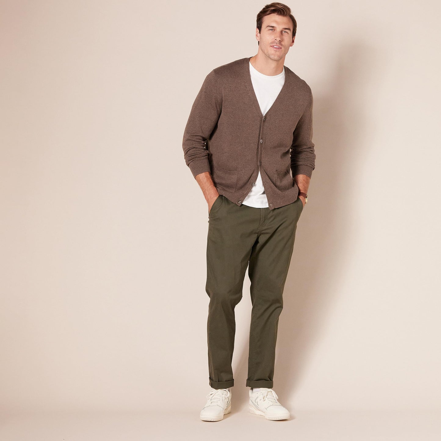 Amazon Essentials Men's Cotton Cardigan Sweater