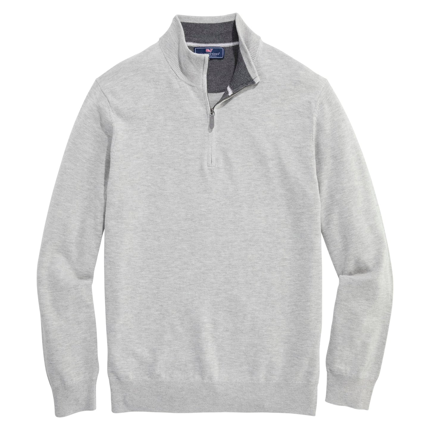 vineyard vines Men's Boathouse Tipped Quarter-Zip Sweater