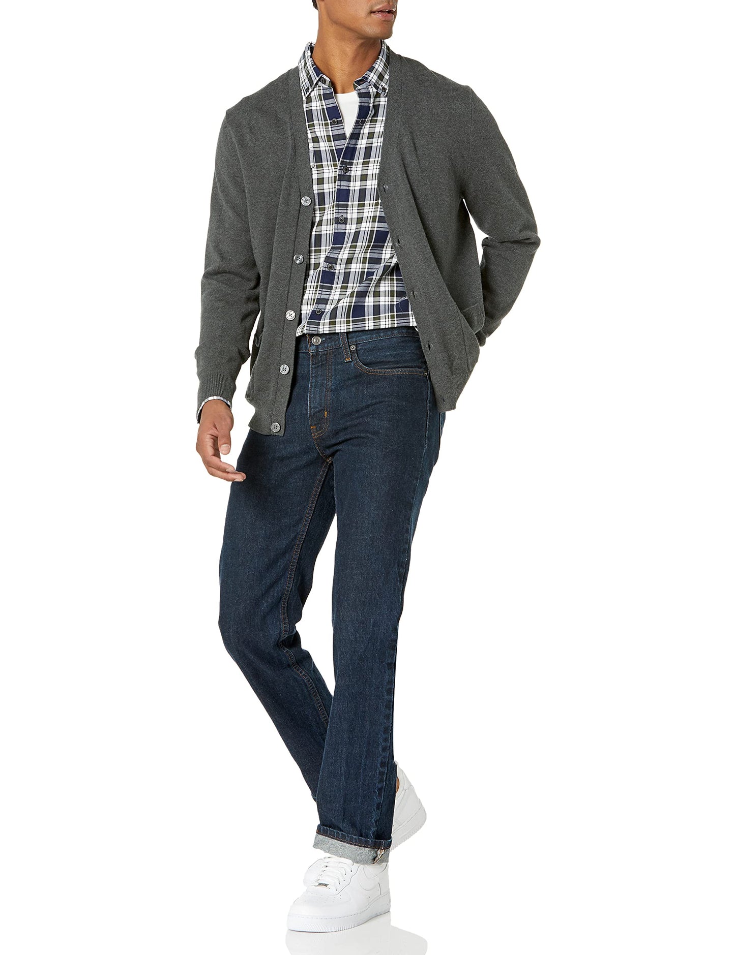 Amazon Essentials Men's Cotton Cardigan Sweater