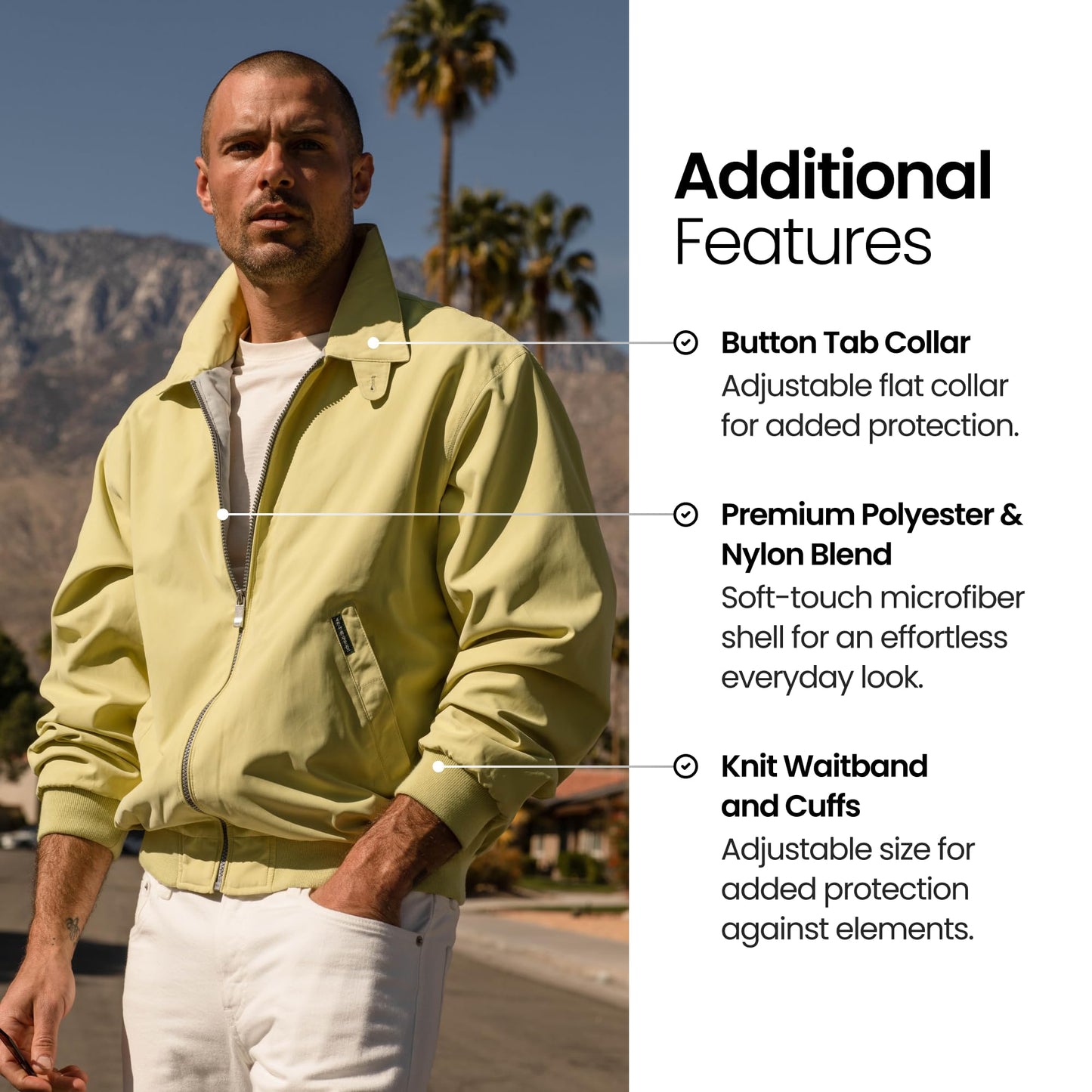 Weatherproof Men's Golf Jacket - Lightweight Windbreaker, Water-Resistant Microfiber Shell, Perfect for Golf & Casual Wear