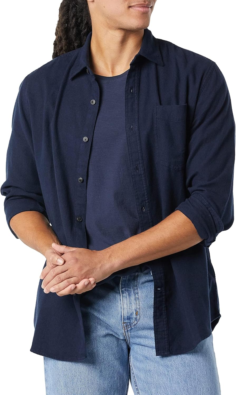 Amazon Essentials Men's Long-Sleeve Flannel Shirt (Available in Big & Tall)